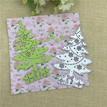 Christmas tree Lace Metal Cutting Dies Stencils for DIY Scrapbooking Christmas Greeting Cards Decorative Embossing Template 2024 - buy cheap
