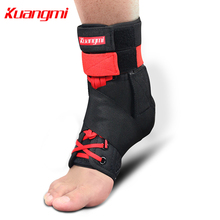 Kuangmi 1 пара, поддерживающая лодыжку защита для ног, регулируемая опора для лодыжки, защита для растяжения, травма, баскетбол, волейбол, футбол 2024 - купить недорого