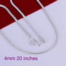 N191-20 925 Hot Selling silver Necklace, 925 silver Pendant fashion jewelry  4mm Snake Bone Necklace-20 /aipaizwa aitajaaa 2024 - buy cheap