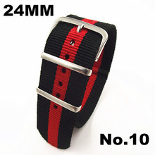 Hot sale ! 1PCS High quality 24MM Nylon Watch band NATO straps zulu straps waterproof watch strap - 10 colors in stock - 61402 2024 - buy cheap