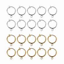 10Pcs DIY Clip On Earring Converters Non-pierced Ear Round Hoops Jewelry Finding 2024 - buy cheap