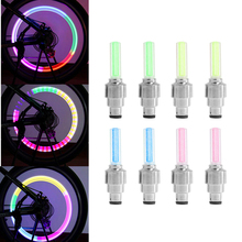 2Pcs Bike Lights Bicycle Tyre Tire Valve Cap Wheel Spokes LED Light 4 Color 2024 - buy cheap