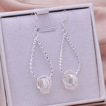 Special explosion models free shipping  silver color  jewelry factory wholesale fashion elegant women  earrings 2024 - buy cheap