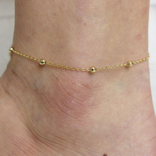 Fashion Ankle Bracelet On The Leg Chain Queen tiny beads Gold silver Plated Anklet For Women Foot tornozeleira beach Jewelry 2024 - buy cheap