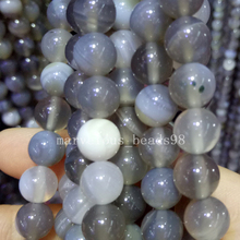 Free Shipping Beautiful jewelry 8mm Gray Stripes Carnelian Round Art Women Men Spacers Loose Beads G7403 2024 - buy cheap