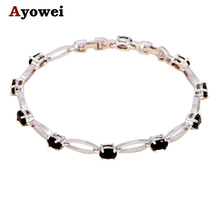 Prom accessories for Women Cool Black Onyx Bracelets Popular Silver AAA Zircon Health Fashion Jewelry TBS967A 2024 - buy cheap