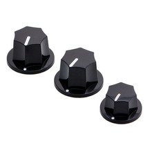 1 Set 3 Plastic Knobs Preamp Control For Jazz Bass JB Effect Black 2 Big 1 Small 2024 - buy cheap