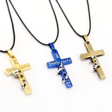 Anime jewelry Death note long pendant necklace death crucifix collar collar  Pendant Cosplay Accessories Jewelry can Drop-shippi 2024 - buy cheap