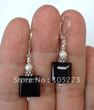 Black Onyx White Freshwater Pearl S925 Silvers Earring Lever back Fashion Pearl Earring Wholesale New Free Shipping 2024 - buy cheap