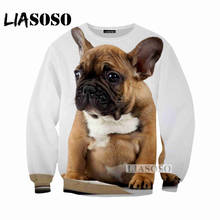 LIASOSO 2019 latest men's women's sweatshirt cartoon bulldog 3D printing men and women sweatshirt casual brand clothing D075 2024 - buy cheap