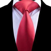 RBOCOTT новый мужской классический однотонный галстук 8 см простой галстук водонепроницаемый атласный Шелковый жаккардовый тканый галстук для мужчин свадебные аксессуары 2024 - купить недорого