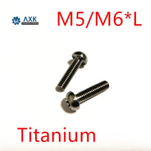 20pcs ISO7380 Pure Titanium Button Socket Head Screws M5/M6*L Titanium Ti GR2 Hex Socket Round Head Machine Screw Carriage Bolts 2024 - buy cheap