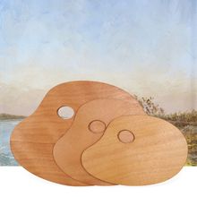 Sealed Oil Oval Oil Painting Palette Beautiful And Durable Acrylic Solid Wood Quality Simple Art Painting Tools Color Board 2024 - buy cheap