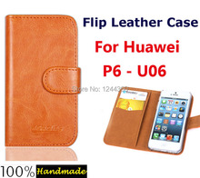 Newest Luxury Wallet Flip Leather Customize Protective Phone Cover Case For Huawei P6 - U06 Card Holder Wallet Bags 2024 - buy cheap