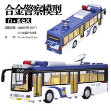 Alloy Diecast 1/32 Electronic light & sound Pull Back Cars Model Kids Toys for Children Car Vehicle Policeman Bus 2024 - buy cheap