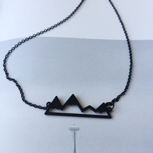 2018 new fashion European and American personality geometric volcanic irregular bending shape necklace. Fashion girl's gift 2024 - buy cheap