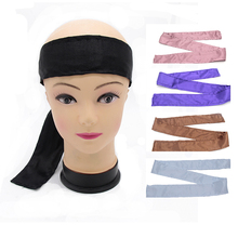 Blank Silk Scarf 100% Satin Headband Head Wrap ,Women Human Hair Extentions Wrapping Belt Band 2024 - buy cheap