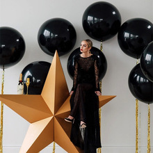 Balões de látex redondos, 5 pçs, 36 polegadas, grande 90cm, preto, branco, para casamento, chá de noiva, decoração de festa de aniversário 2024 - compre barato