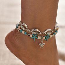 Metal Shell Turtle Leg Bracelet Starfish Anklet Two-piece Feet Jewelry Accessories Fashion Beach Ankle Bracelet 2024 - buy cheap