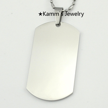 Dog Tag Silver 316L Stainless Steel Pendant Necklace Logo Customize Military Soldiers metal stamping blanks Tags wholesale KJP08 2024 - buy cheap