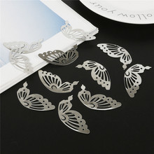 Exquisite Fashion Silver Metal Filigree Flowers Slice Charms Pendant Charms Settings Accessory DIY Components Jewelry Findings 2024 - buy cheap