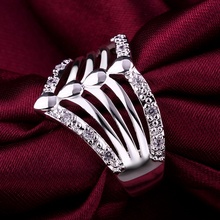 Женское серебряное кольцо с инкрустированным камнем, красивое элегантное очаровательное ювелирное изделие в стиле ретро, бесплатная доставка, заводская цена, R416 2024 - купить недорого