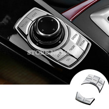 Inner Console iDrive Multimedia Button Trim Cover 5pcs For BMW X3 F25 2011-2013 Car accesories interior Car decoration 2024 - buy cheap