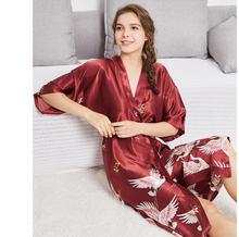 Silk Satin Long Robe Bride Bridesmaid Dress Wedding Kimono Bathrobe Sleepwearbridesmaid Robes kimono Large Sizes Home Clothes 2024 - buy cheap