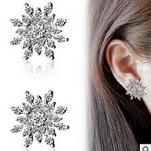 2017 New Ladies Crystal Snowflake Bijoux Statement Stud Earrings For Women Earring Fashion Jewelry 2024 - buy cheap