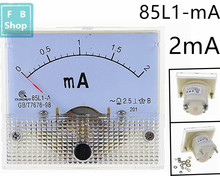 1PCS 85L1-mA 2mA AC White Plastic Shell Analog Panel AMP Meter Ammeter 2024 - buy cheap