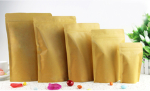 Bolsas de papel de aluminio marrón con cierre de cremallera para comida/té/tuerca, bolsa de embalaje resellable, 13x21 + 4cm, 100 Uds. 2024 - compra barato