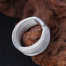 925 sterling silver many laps silver line rings handmade multiturn line constitute fine rings for women sterling 925 jewelry 2024 - buy cheap