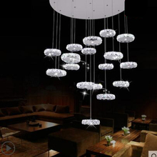 Duplex Floor Living Room LED Crystal Lamp Villa Large Chandelier Modern Stairs Crystal Chandelier Creative Long Chandelier led 2024 - buy cheap