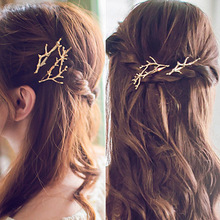 1PC New Vintage Barrettes Girls Branch Alloy Hair Clips Lady Elegance Hairpins Sliver Gold Hairgrips Hiar Accessories For Women 2024 - buy cheap