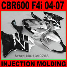 Injection molded fairing kit for HONDA CBR 600 F4i 2004 2005 2006 2007 black silver fairings set CBR600 04-07 bodywork BG5 2024 - buy cheap