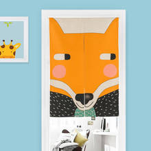 Fox Panda Bear Bunny Animal Door Curtain Linen Tapestry Study Bedroom Home Decor Kitchen Curtains Customizable/85x120cm/85x90cm 2024 - buy cheap