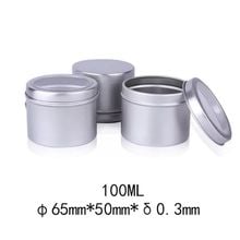 65*50mm 100ml Metal tarros crema aluminio Pot Nail Art Maquillaje Brillo de labios cosmético vacío lata tarros contenedores Cants ver ventana tapa 2024 - compra barato