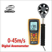 BENETECH Digital Anemometer Wind Speed Meter Air Volume Ambient Temperature With USB Interface GM8902+ 0-45M/S Anemometers 2024 - buy cheap