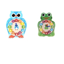 DIY 3D Puzzle Cartoon Owl/Frog Animal Clock Wooden Toys for Kids Crafts Assembled Puzzle Educational Toys 2024 - buy cheap