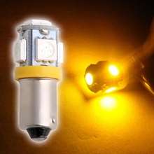 1Pc T11 BA9S 5050 5-SMD LED Bulb Car Lamp 12V T4W 3886X H6W 363 Yellow Light Car Accessories 2024 - buy cheap