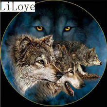 LI LOYE DIY Diamond Painting Cross Stitch Rhinestones Crystal Needlework 5D Diamond Embroidery Wolf Full Diamond Home Decor Q797 2024 - buy cheap