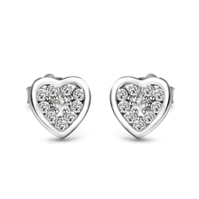 925 Sterling Silver Women Stud Earrings Snowflake Hollow Heart CZ Earrings Jewelry for Girls Valentine's Day Gift 2024 - buy cheap