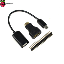 Raspberry Pi Zero W 3 in 1 Adapter Kit Mini HDMI to HDMI Adapter Micro USB to USB Cable GPIO Header for RPI0 RPI Zero Wireless 2024 - buy cheap