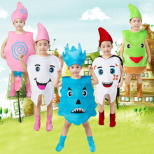 Fantasia infantil de pirulito bacteriano, traje para crianças com escova de dentes verde, roupa para meninos e meninas 2024 - compre barato