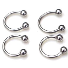 10pcs Stainless Steel Horseshoe Bar Barbell Ring Eyebrow Nose Lip Ball Piercing Chic Body Jewelry Wholesale Drop Ship 2024 - buy cheap