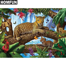 HOMFUN Full Square/Round Drill 5D DIY Diamond Painting "forest leopard " Embroidery Cross Stitch 5D Rhinestone Decor A00284 2024 - buy cheap