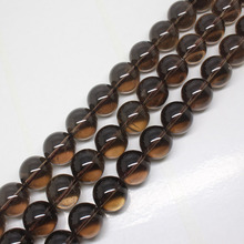 Mini.order is $7! Wholesale 28pcs! 14mm Natural Smoky Brown Quartz Round DIY Loose Beads 15" 2024 - buy cheap