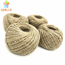 2 Rolls Jute Twine rope 1mm Natural color Twisted hang tag rope package tie photo wall cord DIY accessory free shipping 200m 2024 - buy cheap
