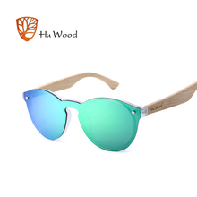 Hu wood-óculos de sol espelhado gr8013, óculos de sol unissex em madeira, várias cores, para dirigir, sem aro 2024 - compre barato