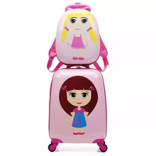 Children cartoon trolley suitcase set travel bag primary school backpack boys girls cute spinner carry on anime rolling luggage 2024 - buy cheap